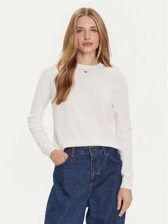 Tommy Jeans Megztinis · Écru · Regular Fit