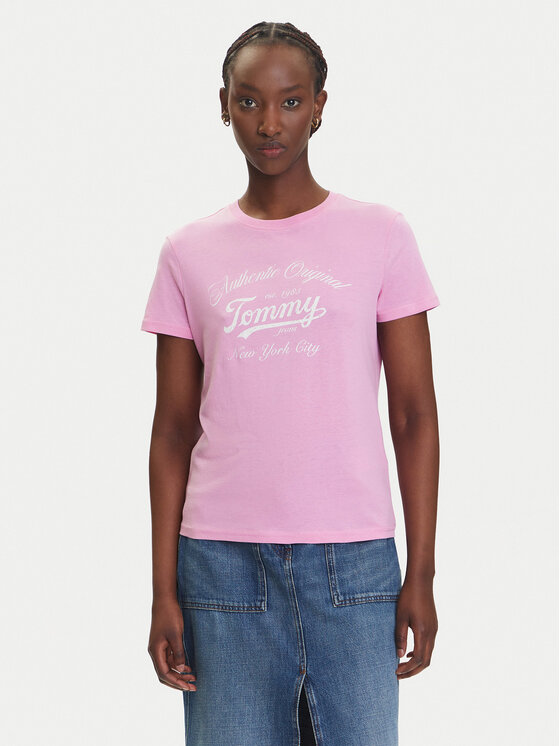 Tommy Jeans Marškinėliai · Rožinė