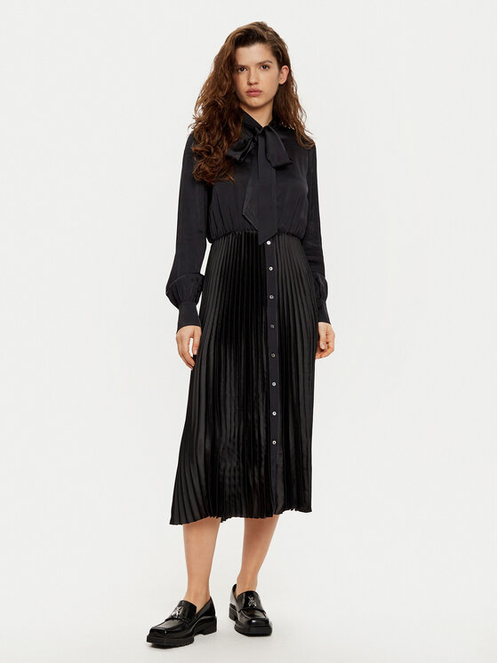 KARL LAGERFELD Marškinių tipo suknelė · Juoda · Maksi