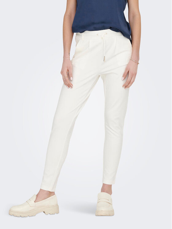 ONLY Medžiaginės kelnės · Balta · Regular Fit