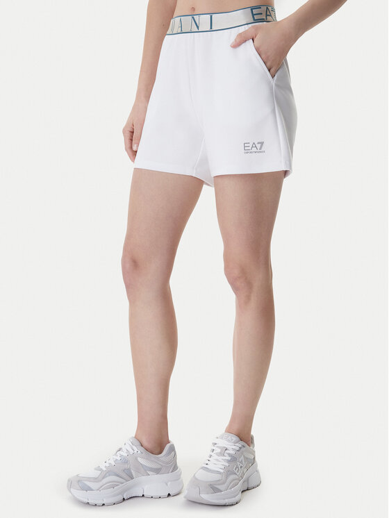 EA7 Emporio Armani Sportiniai šortai · Balta