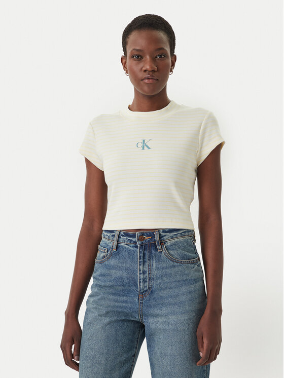 Calvin Klein Jeans Marškinėliai · Geltona