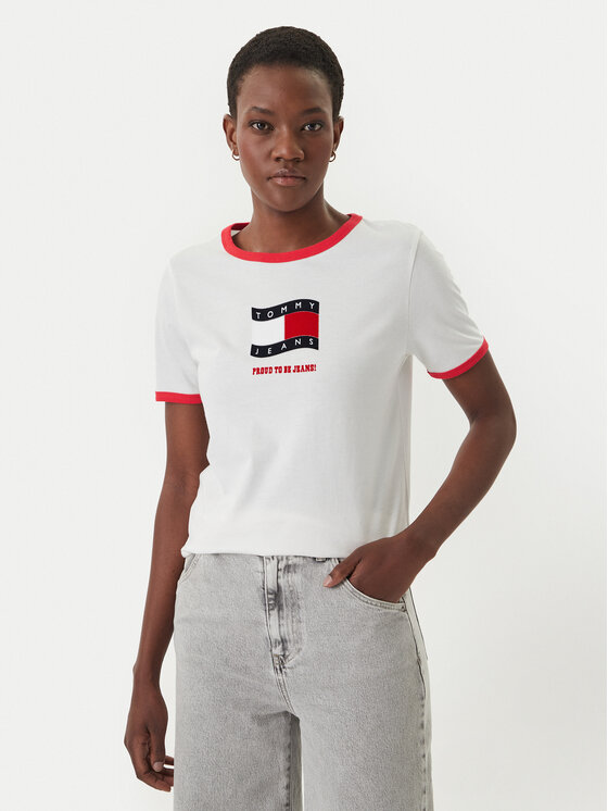 Tommy Jeans Marškinėliai · Balta
