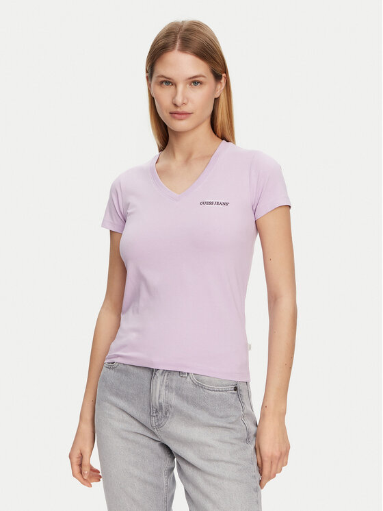 Guess Jeans Marškinėliai · Violetinė
