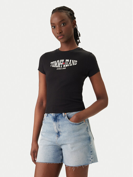 Tommy Jeans Marškinėliai · Juoda