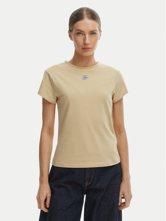 Tommy Hilfiger Marškinėliai · Smėlio