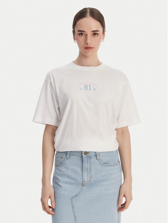 Guess Jeans Marškinėliai · Balta