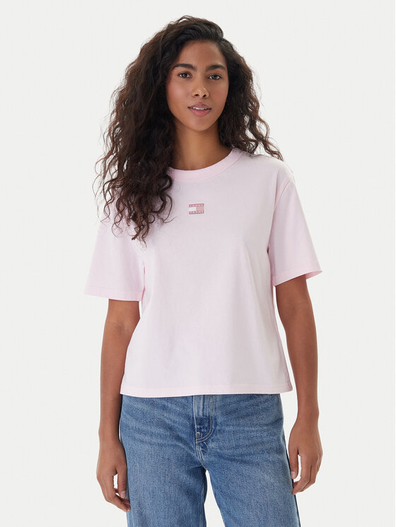 Tommy Jeans Marškinėliai · Rožinė
