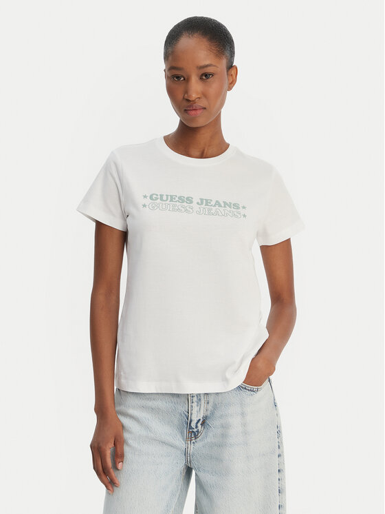 Guess Jeans Marškinėliai · Balta