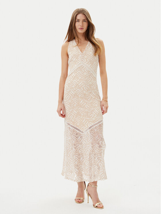 Guess Kokteilinė suknelė · Smėlio · Midi