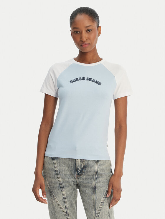 Guess Jeans Marškinėliai · Žydra