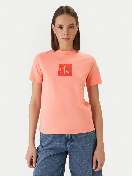 Calvin Klein Jeans Marškinėliai · Oranžinė