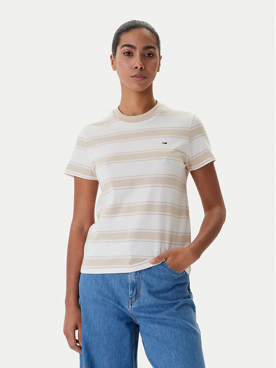 Tommy Jeans Marškinėliai · Smėlio