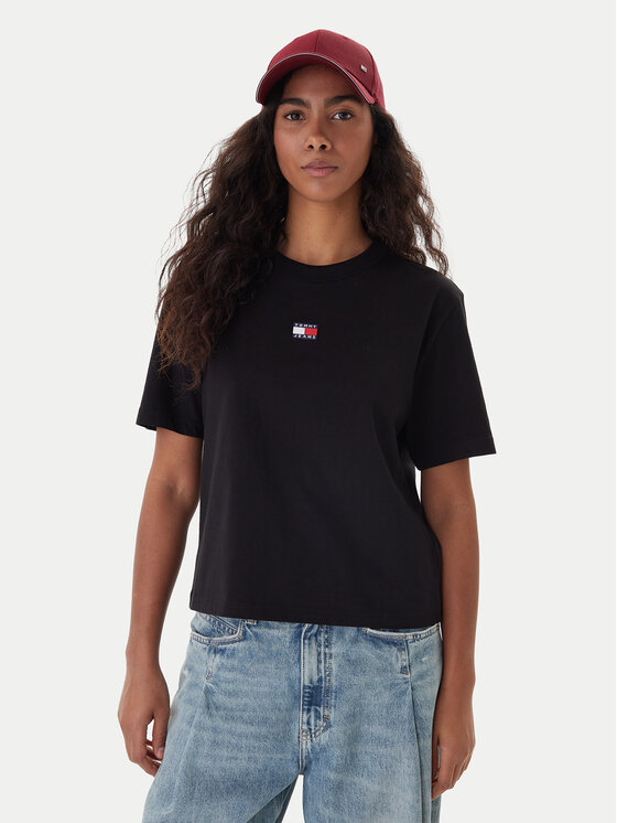 Tommy Jeans Marškinėliai · Juoda