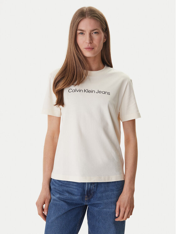 Calvin Klein Jeans Marškinėliai · Écru
