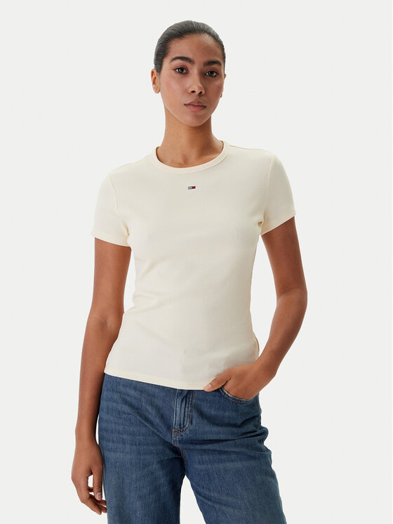 Tommy Jeans Marškinėliai · Smėlio