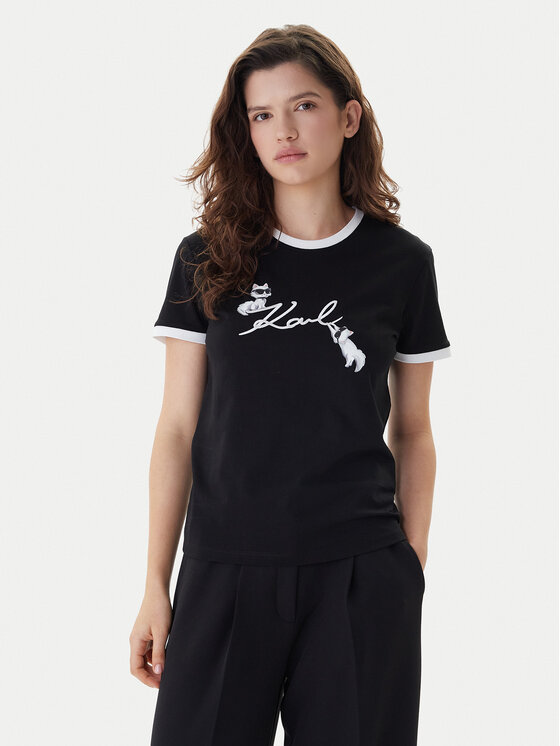 KARL LAGERFELD Marškinėliai · Juoda