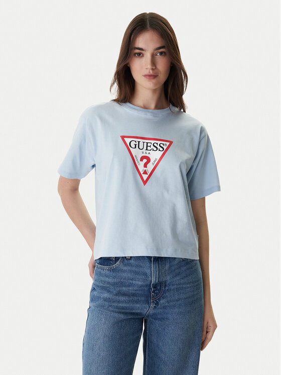 Guess Jeans Marškinėliai · Žydra