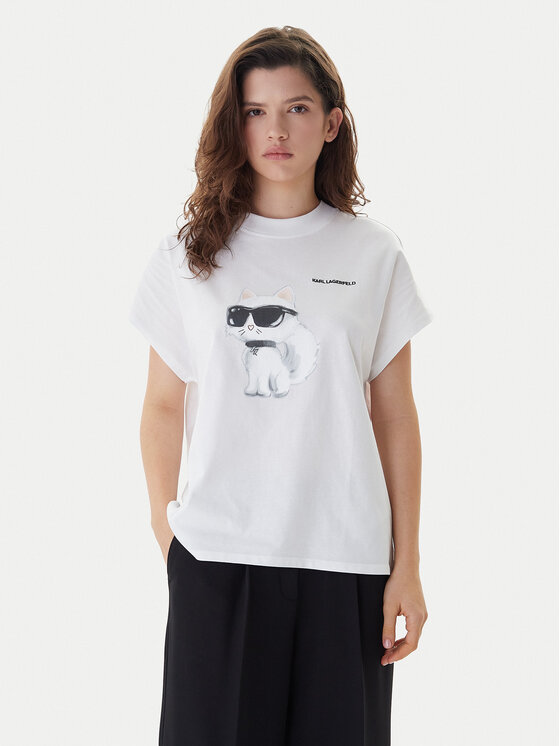 KARL LAGERFELD Marškinėliai · Balta