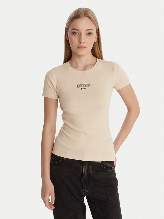 Guess Jeans Marškinėliai · Smėlio