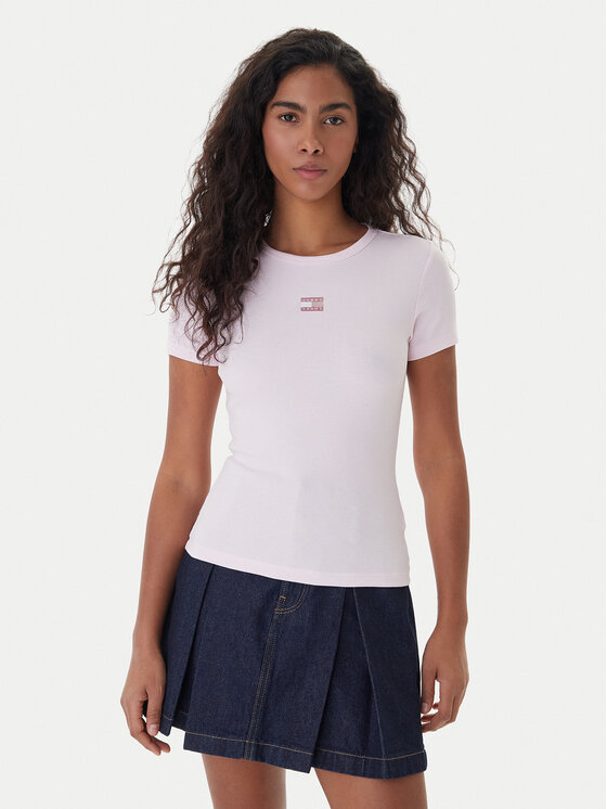 Tommy Jeans Marškinėliai · Rožinė