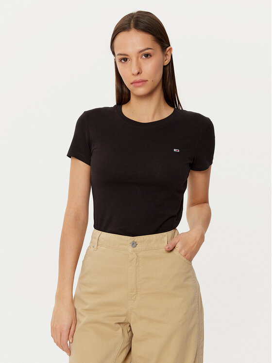 Tommy Jeans Marškinėliai · Juoda