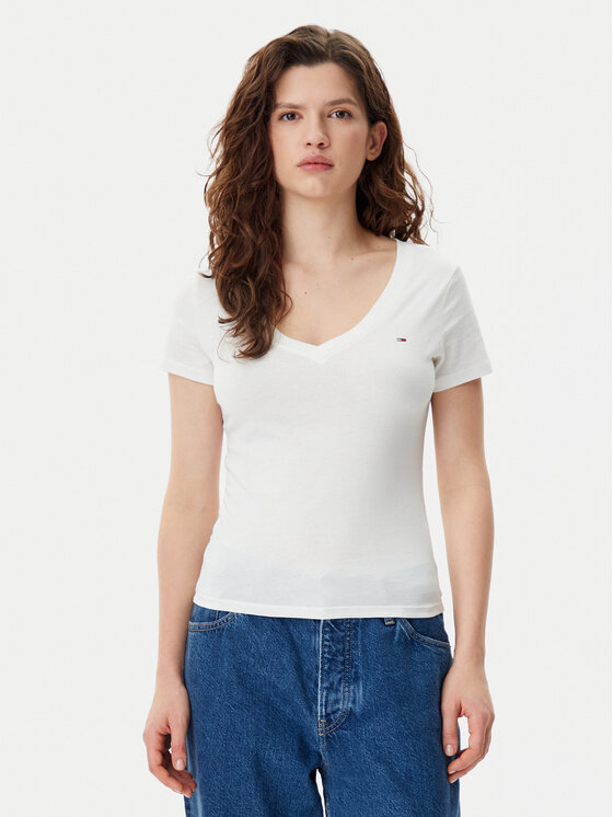 Tommy Jeans Marškinėliai · Balta