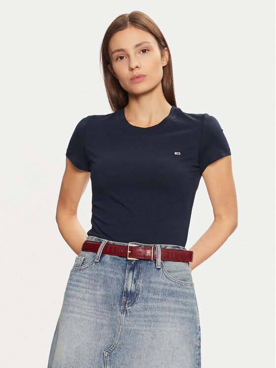 Tommy Jeans Marškinėliai · Tamsiai mėlyna