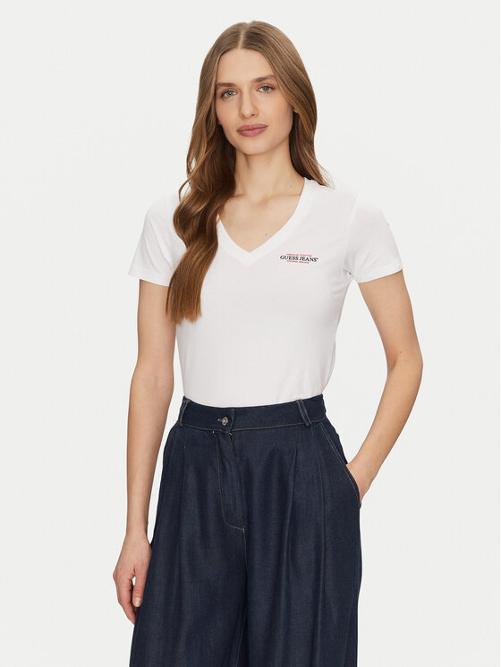 Guess Jeans Marškinėliai · Balta