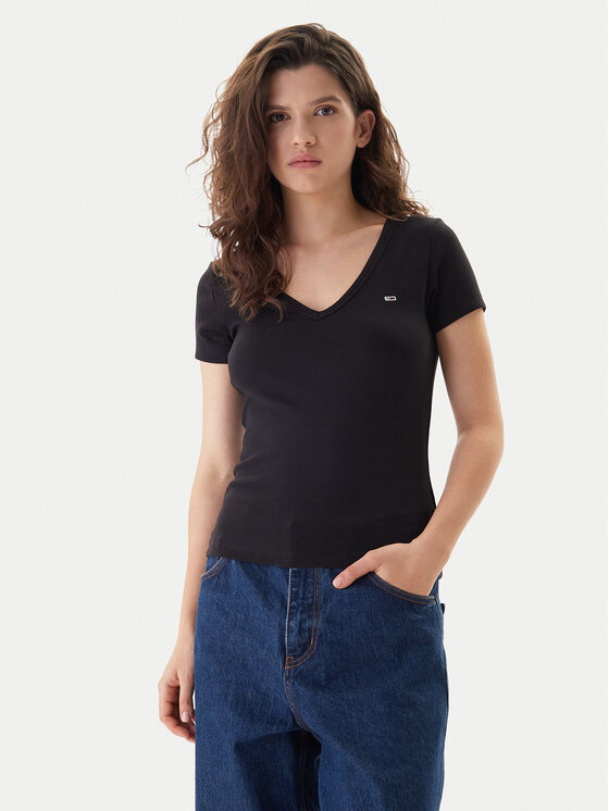 Tommy Jeans Marškinėliai · Juoda