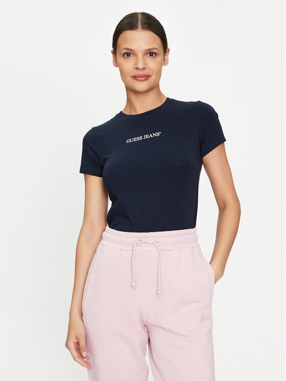 Guess Jeans Marškinėliai · Tamsiai mėlyna