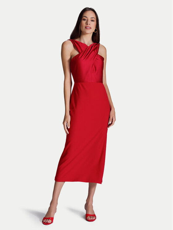 Kodas SUN15 Swing Kokteilinė suknelė · Raudona · Midi