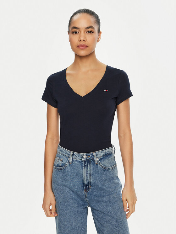 Tommy Jeans Marškinėliai · Tamsiai mėlyna