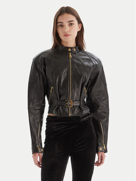 Versace Jeans Couture Odinė striukė · Juoda