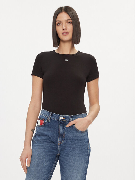 Tommy Jeans Marškinėliai · Juoda