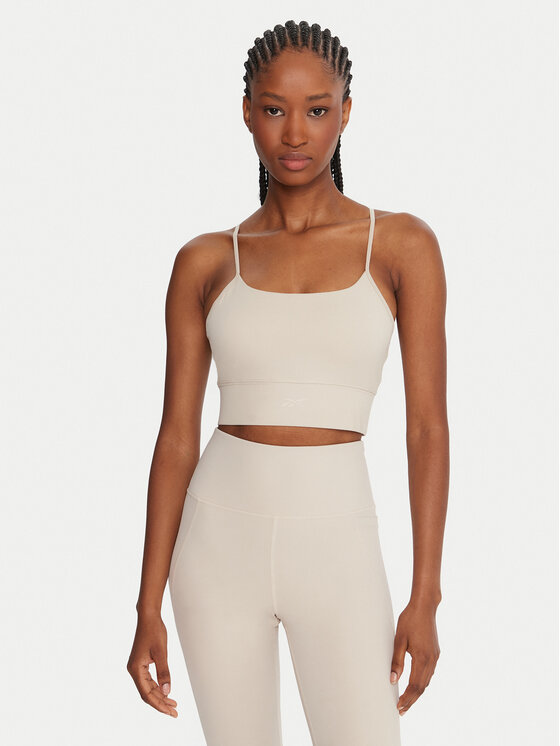 Reebok Sportinė liemenėlė · Smėlio