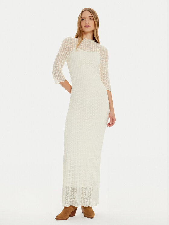 Vila Trikotažinė suknelė · Écru · Maksi