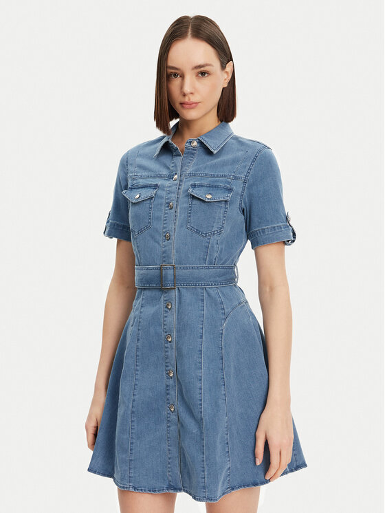 Morgan Džinsinė suknelė · Mėlyna · Mini