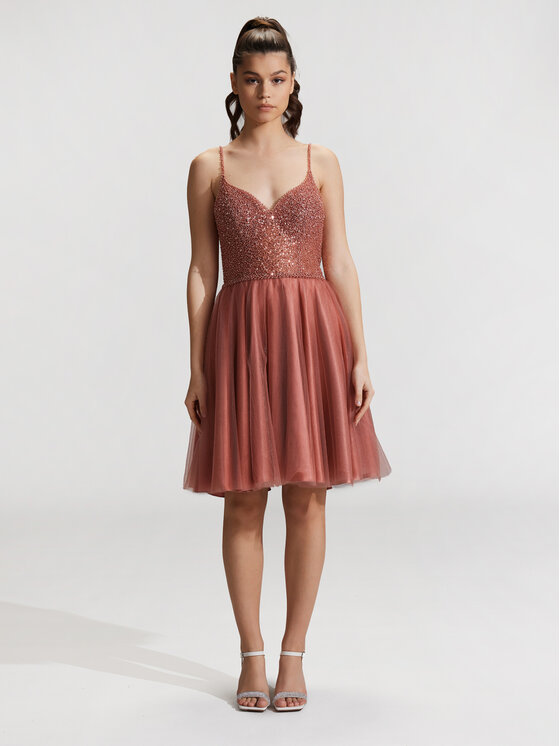 Hey Kyla Kokteilinė suknelė · Oranžinė · Mini