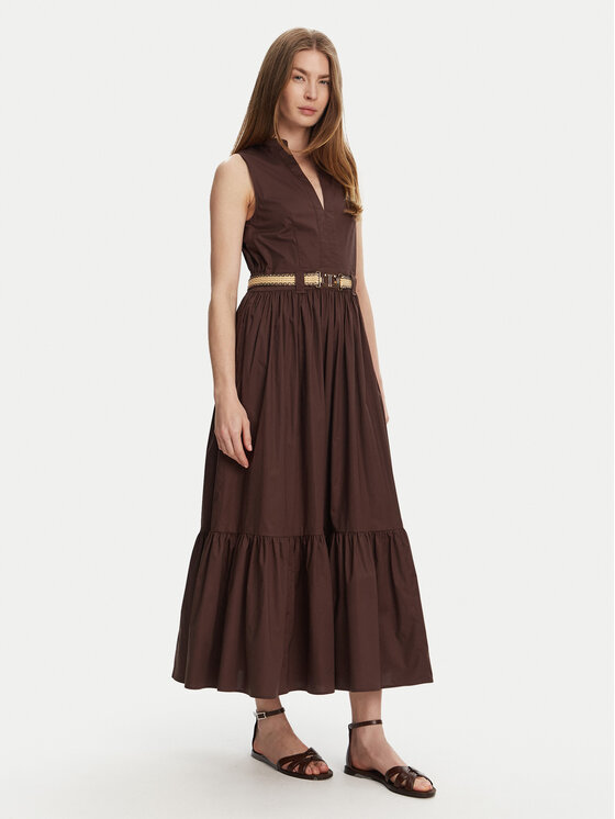 TWINSET Kasdieninė suknelė · Ruda · Midi