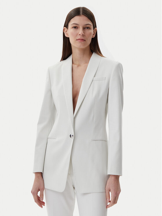 HUGO Švarkas · Balta · Slim Fit