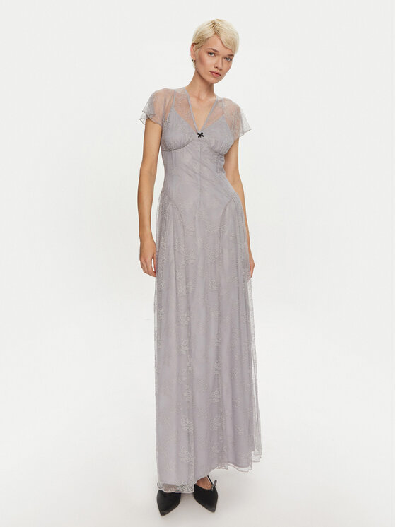 ROTATE Vakarinė suknelė · Pilka · Maksi