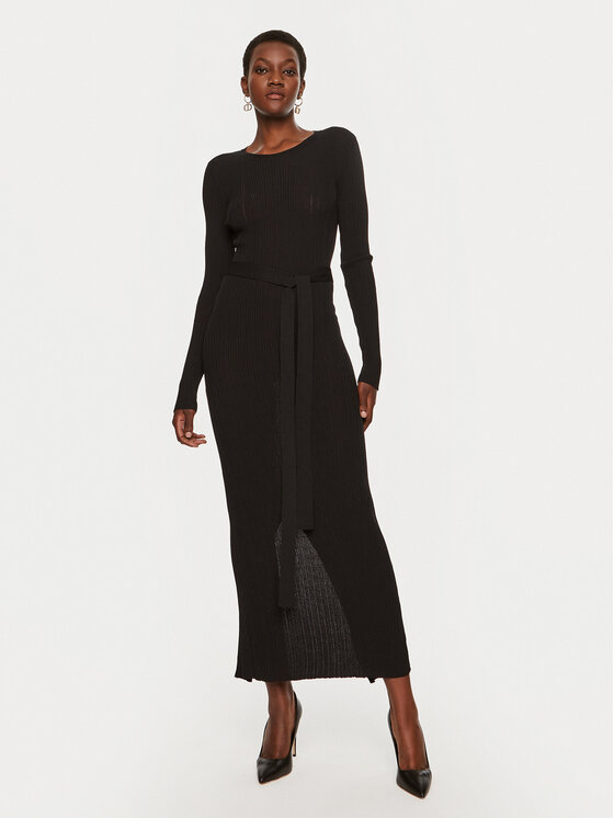 TWINSET Trikotažinė suknelė · Juoda · Maksi