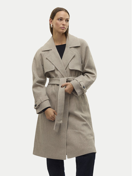 Vero Moda Demisezoninis paltas · Smėlio