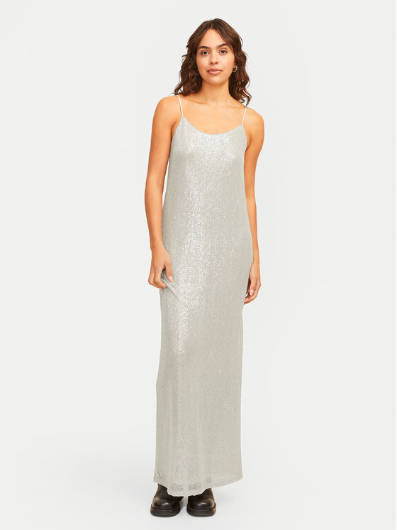 JJXX Kokteilinė suknelė · Sidabrinė · Maksi