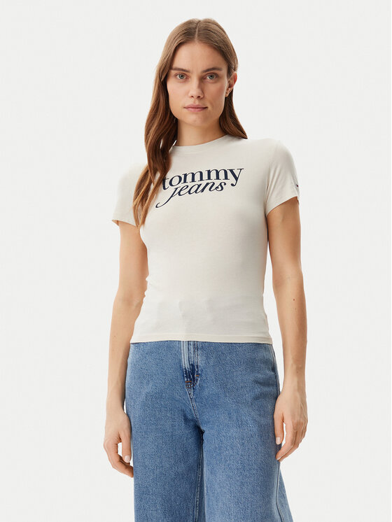 Tommy Jeans Marškinėliai · Smėlio
