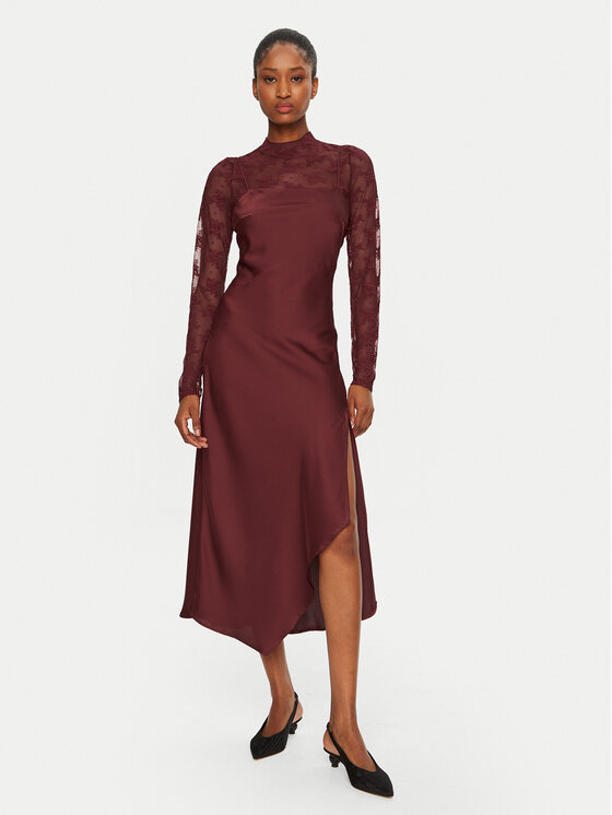 YAS Kokteilinė suknelė · Raudona · Midi