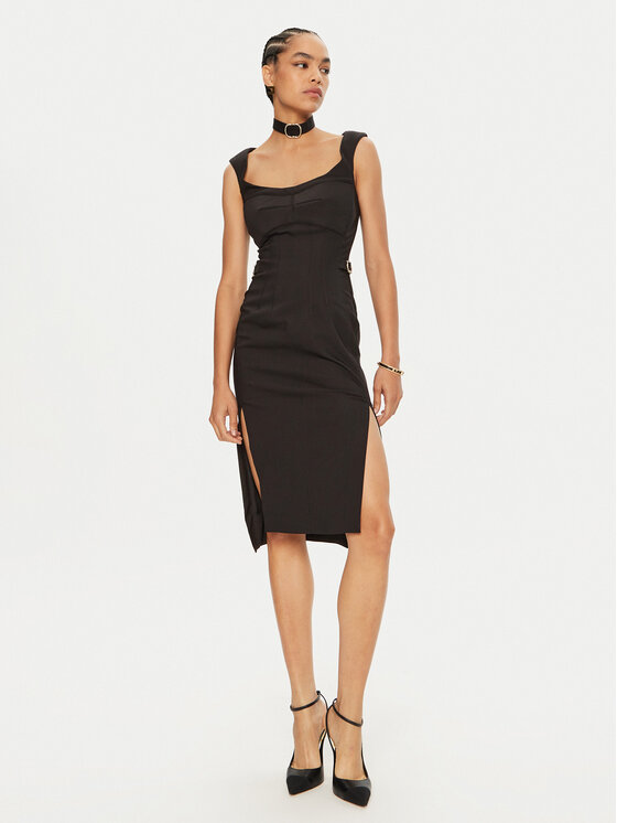 Babylon Kokteilinė suknelė · Juoda · Midi