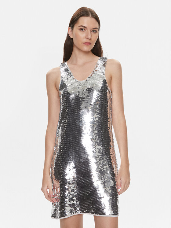 Kodas SUN15 Samsøe Samsøe Kokteilinė suknelė · Sidabrinė · Mini