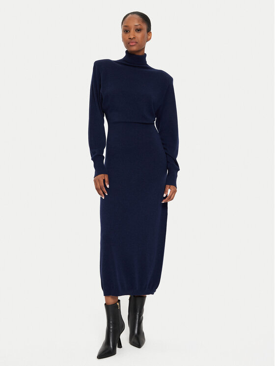 Kontatto Trikotažinė suknelė · Tamsiai mėlyna · Midi